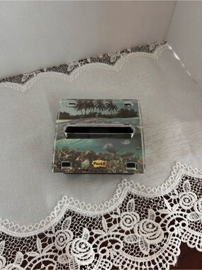 Vintage Post-it Pop-Up Note Dispenser Tropical Ocean Coral Reef Acrylic 3M
